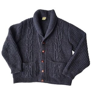 Falcarragh Irish Wool Aran Fisherman Grandpa Cardigan XXL